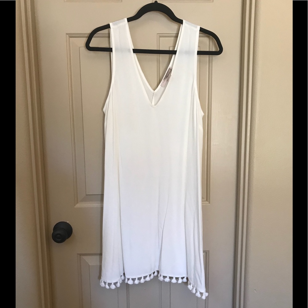 Forever 21 Ivory Tassel Dress/ Cover Up